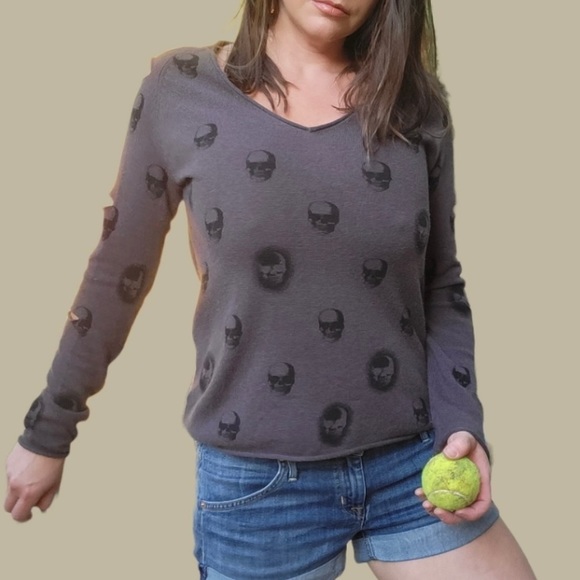 Rate Find!! 360 Cashmere Skull Cutout Sweater - Picture 3 of 6
